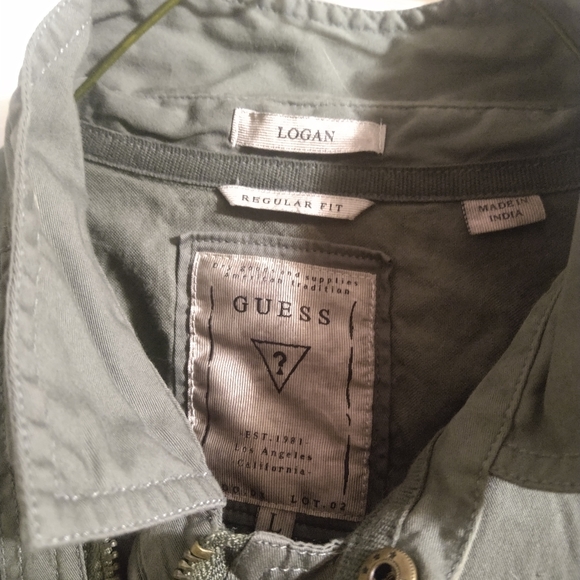 Guess Military button down shirt - Picture 2 of 5